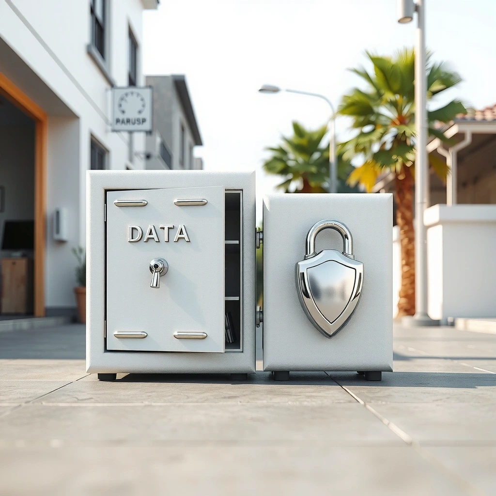 Secure lockbox representing data protection